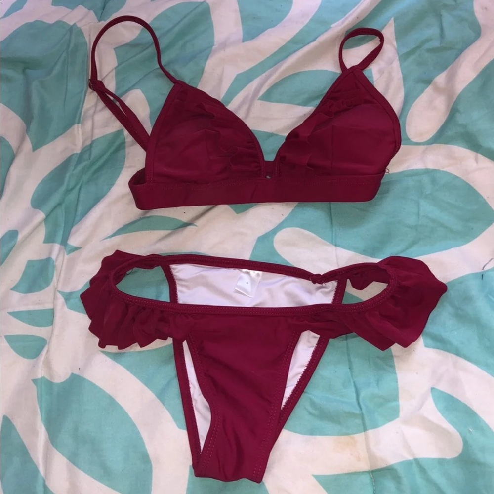 Maroon Bikini Set